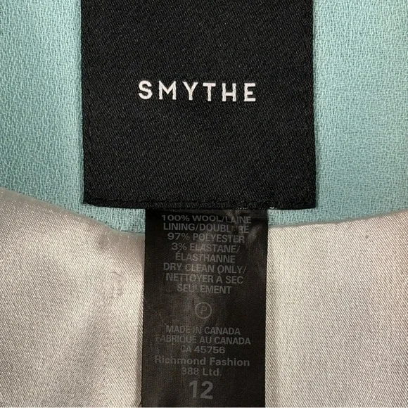 Smythe Classic Duchess Blazer in Aqua | Size 12 - Picture 6 of 6